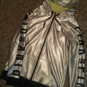 Victoria's Secret metallic zip-up jacket